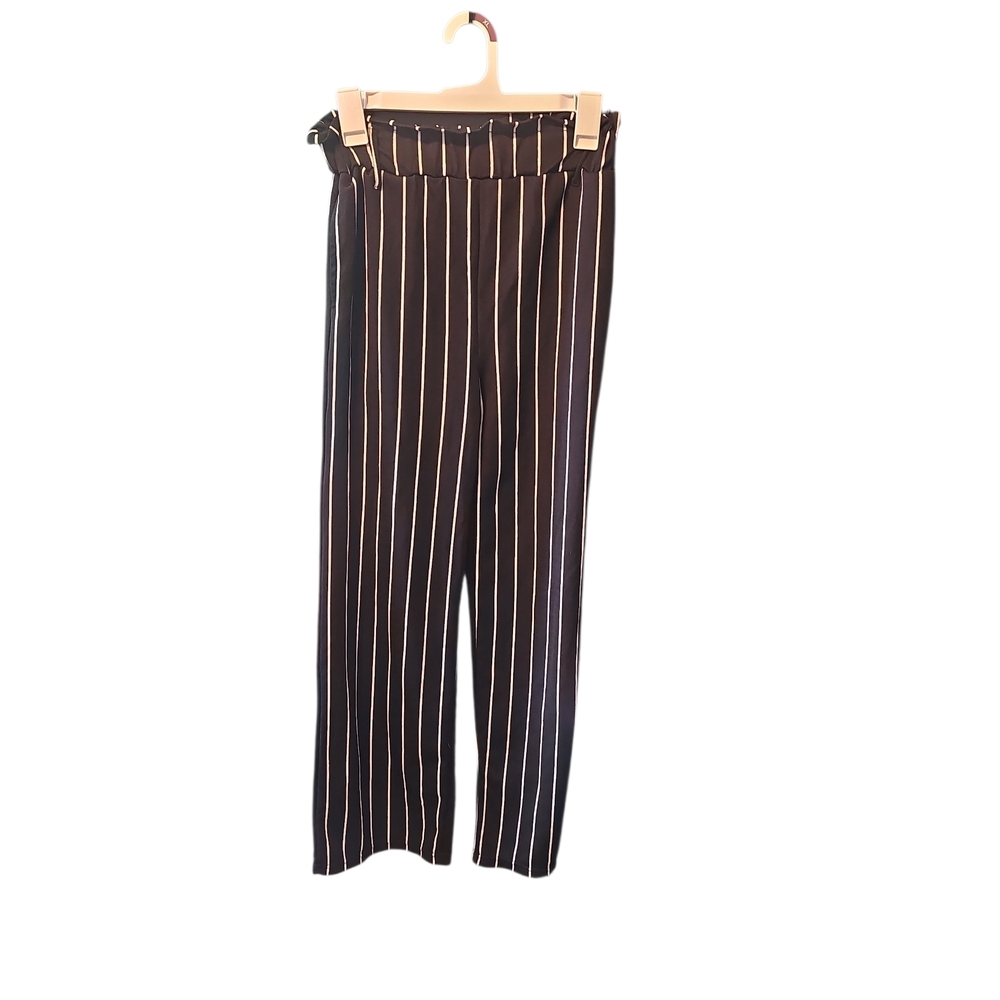 Black and White Striped Pants